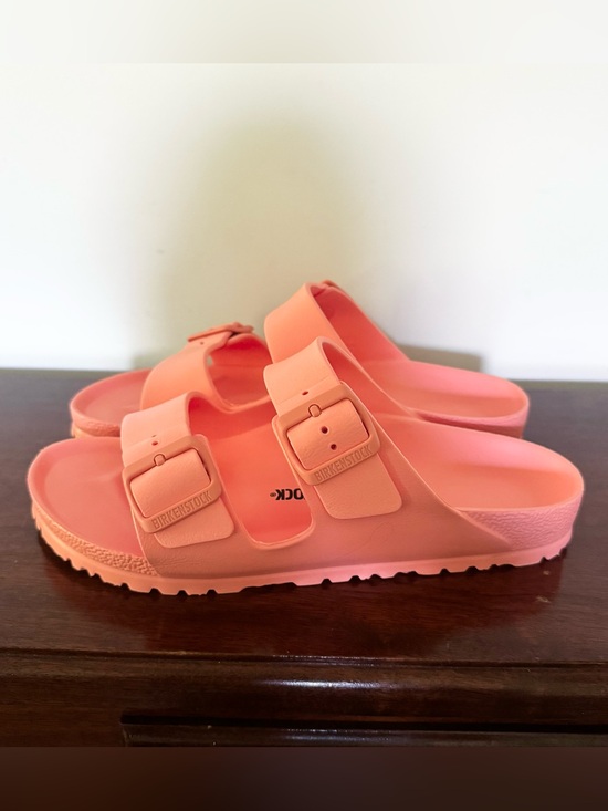 Birkenstock Shoes - Birkenstock Arizona EVA Women's Size 40 L9 Coral Peach Adjustable Slides New